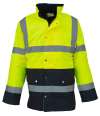 YK204 HVP302 Yoko Hi-Vis Two Tone Motorway Jacket Yellow  / Navy colour image